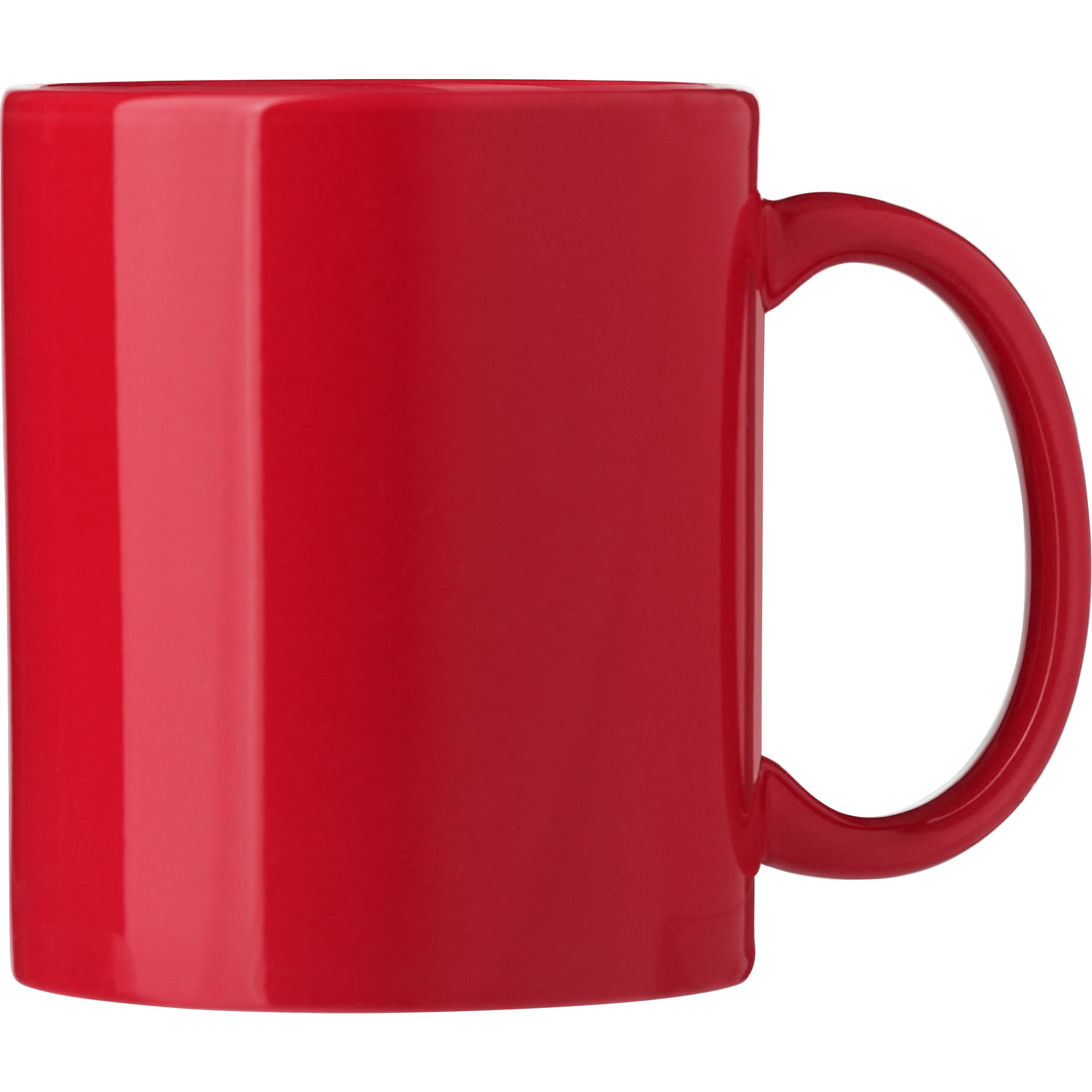 Koffie mokken-bekers Nantes 1x keramiek met oor rood 300 ml