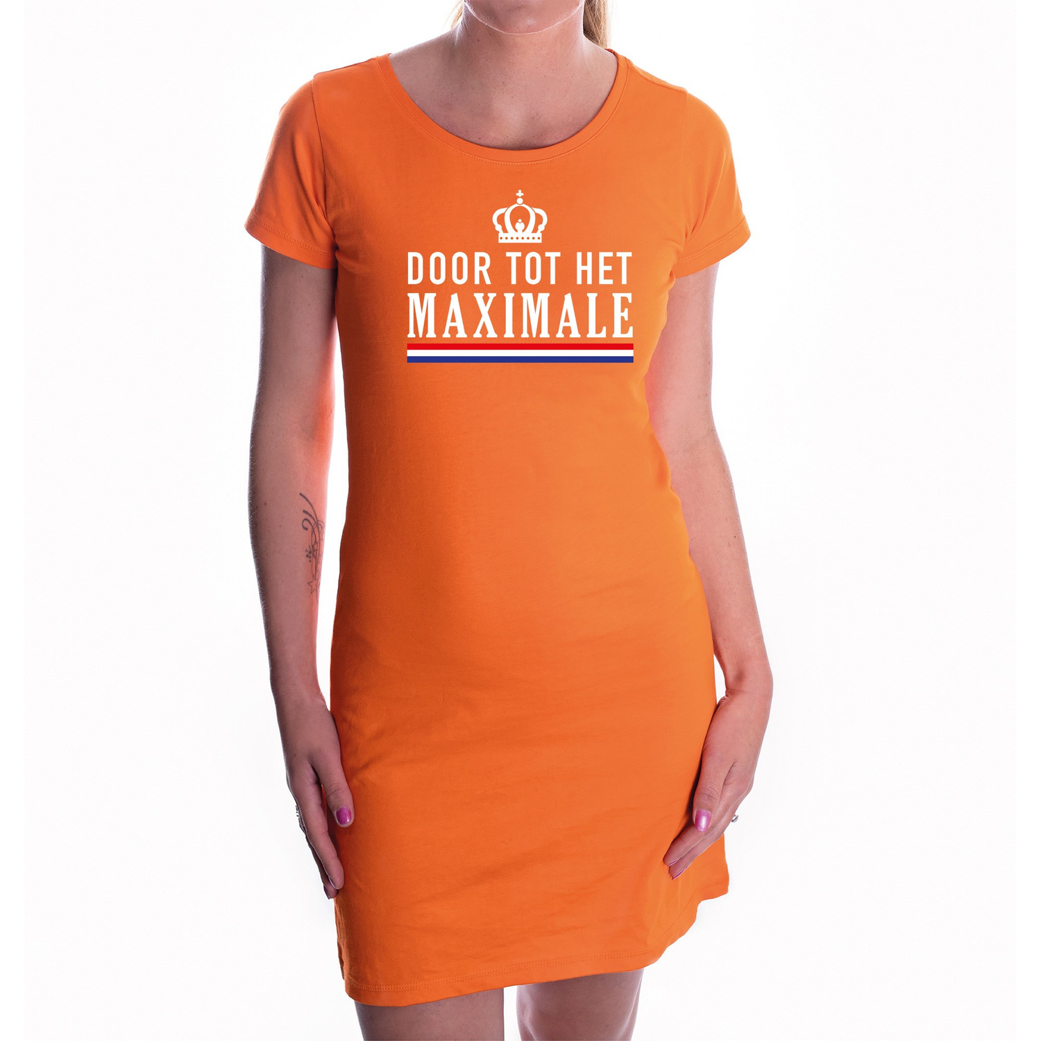 Koningsdag jurk oranje door tot het maximale voor dames