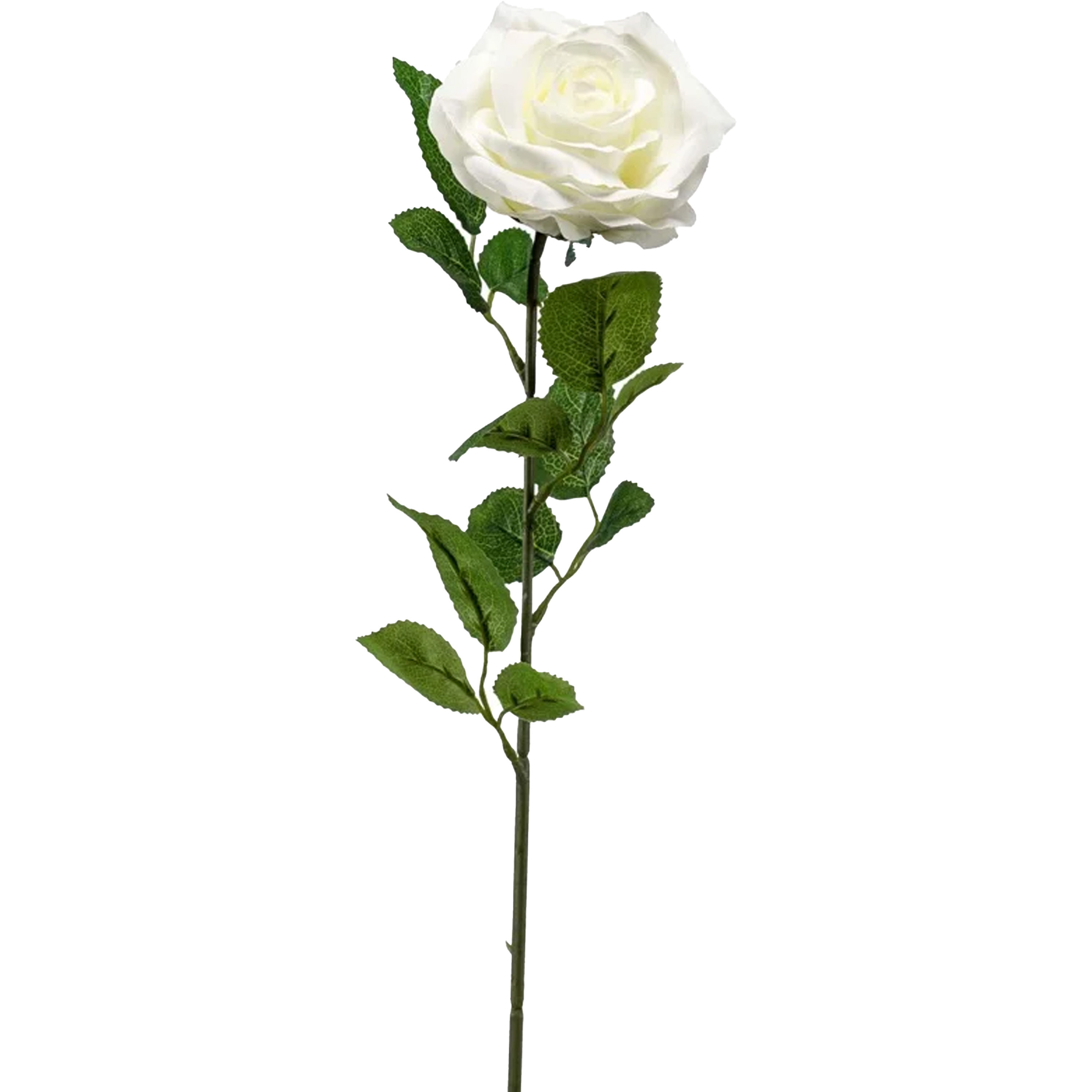 Kunstbloem roos Marleen creme 63 cm decoratie bloemen