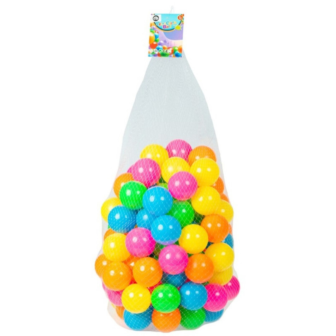 Kunststof ballenbak ballen 100x stuks 6 cm neon kleuren