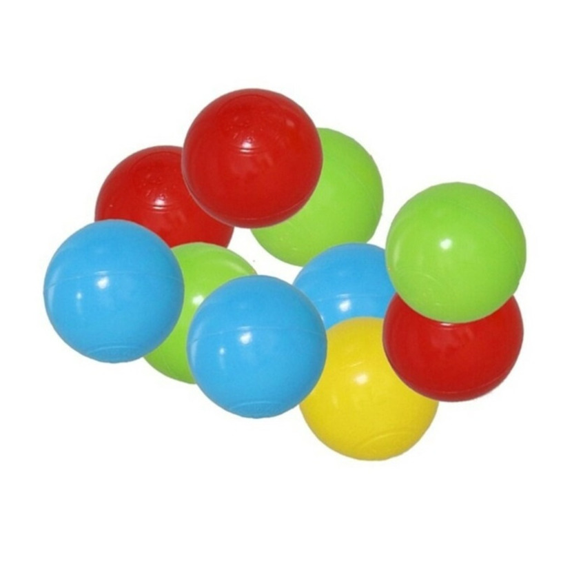 Kunststof ballenbak ballen felle vrolijke kleuren 10x stuks ca 8.50 cm