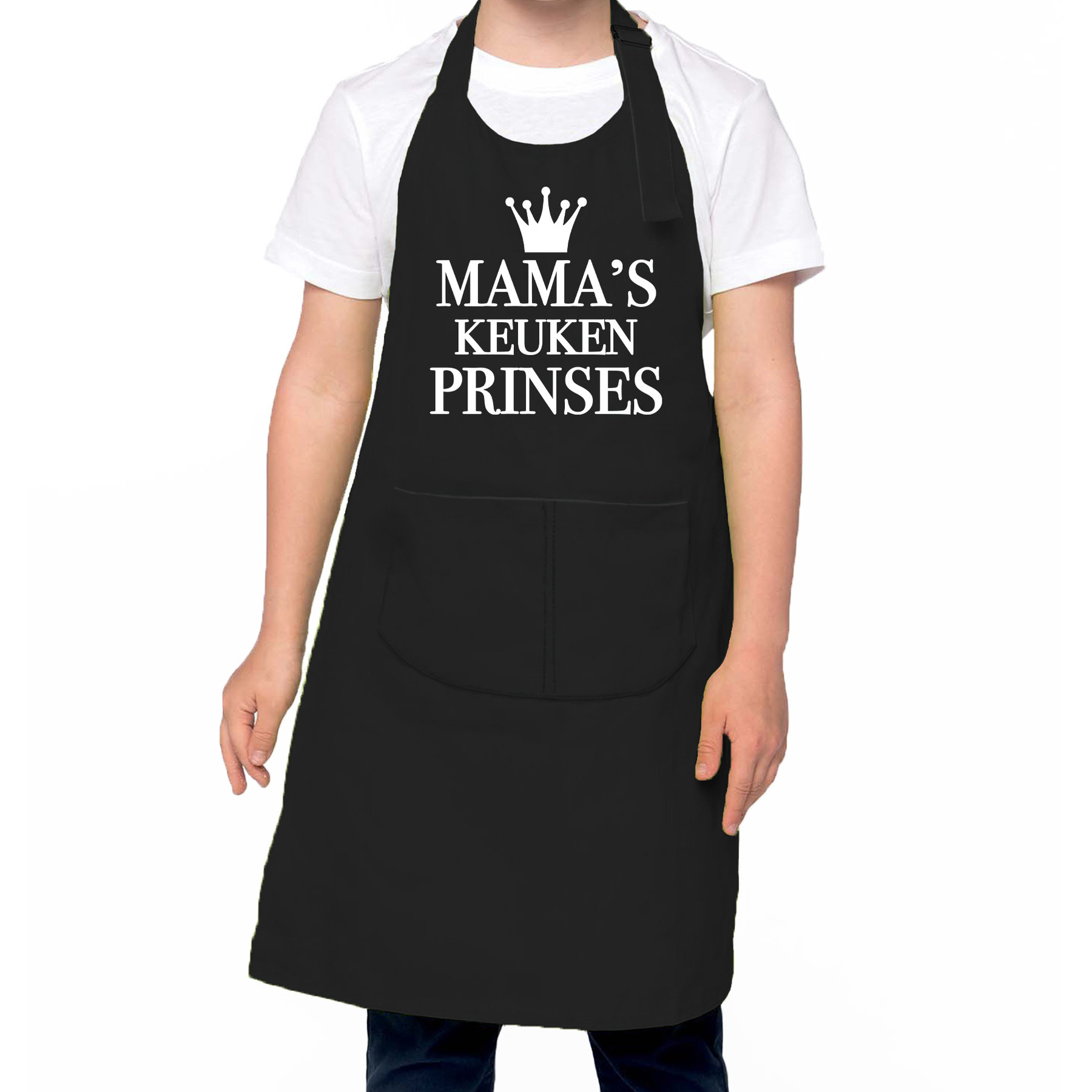 Mama s keukenprinses Keukenschort kinderen/ kinder schort zwart voor meisjes