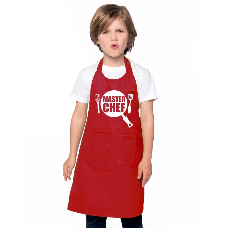 Master chef keukenschort rood kinderen
