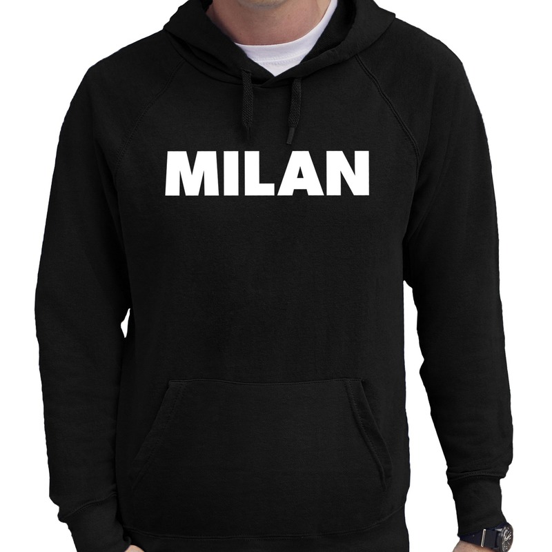 Milan-wereldstad Milaan hoodie zwart heren