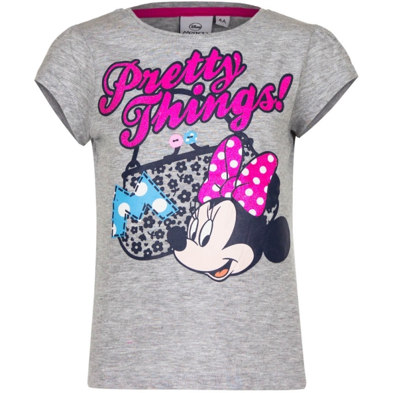 Minnie Mouse t-shirt grijs voor meisjes