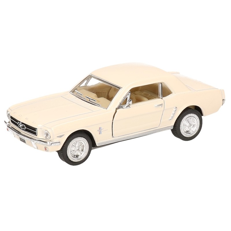 Modelauto Ford Mustang 1964 creme 13 cm