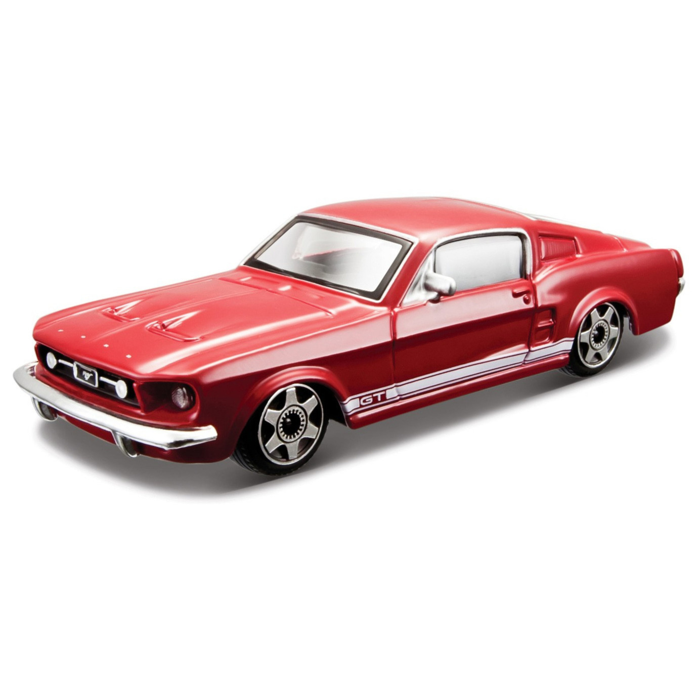 Modelauto Ford Mustang GT 1964 rood 10 cm 1:43