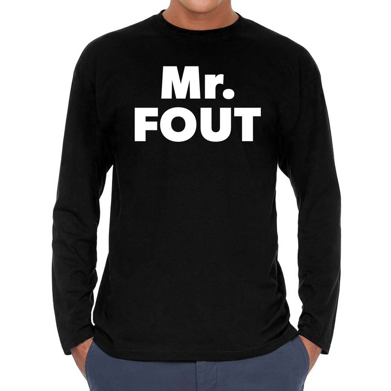 Mr. Fout long sleeve t-shirt zwart voor heren
