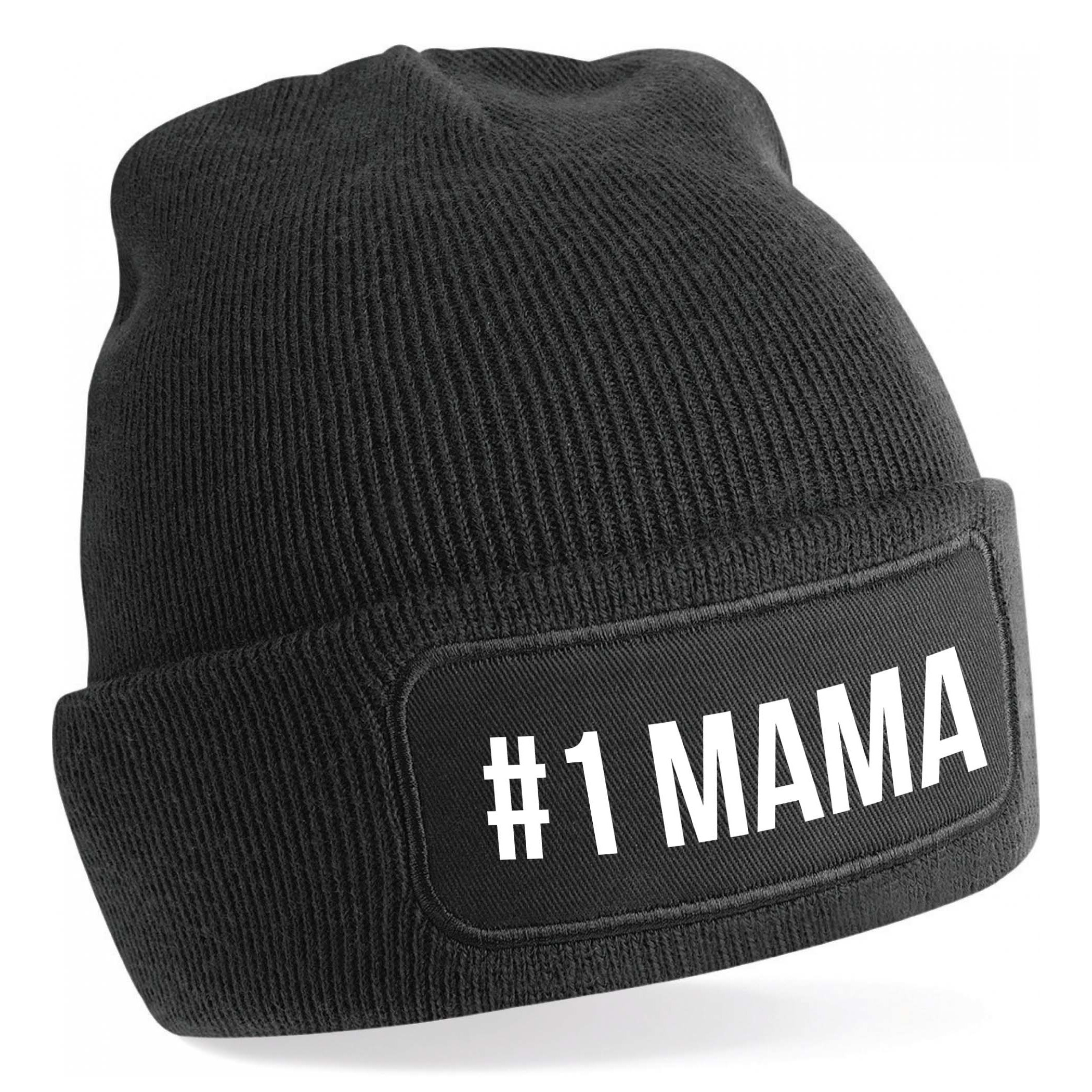 Muts nummer 1 mama zwart voor dames Winter cadeau mama- moeder
