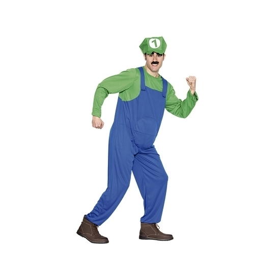 Nintendo look-a-like Luigi heren verkleedpak