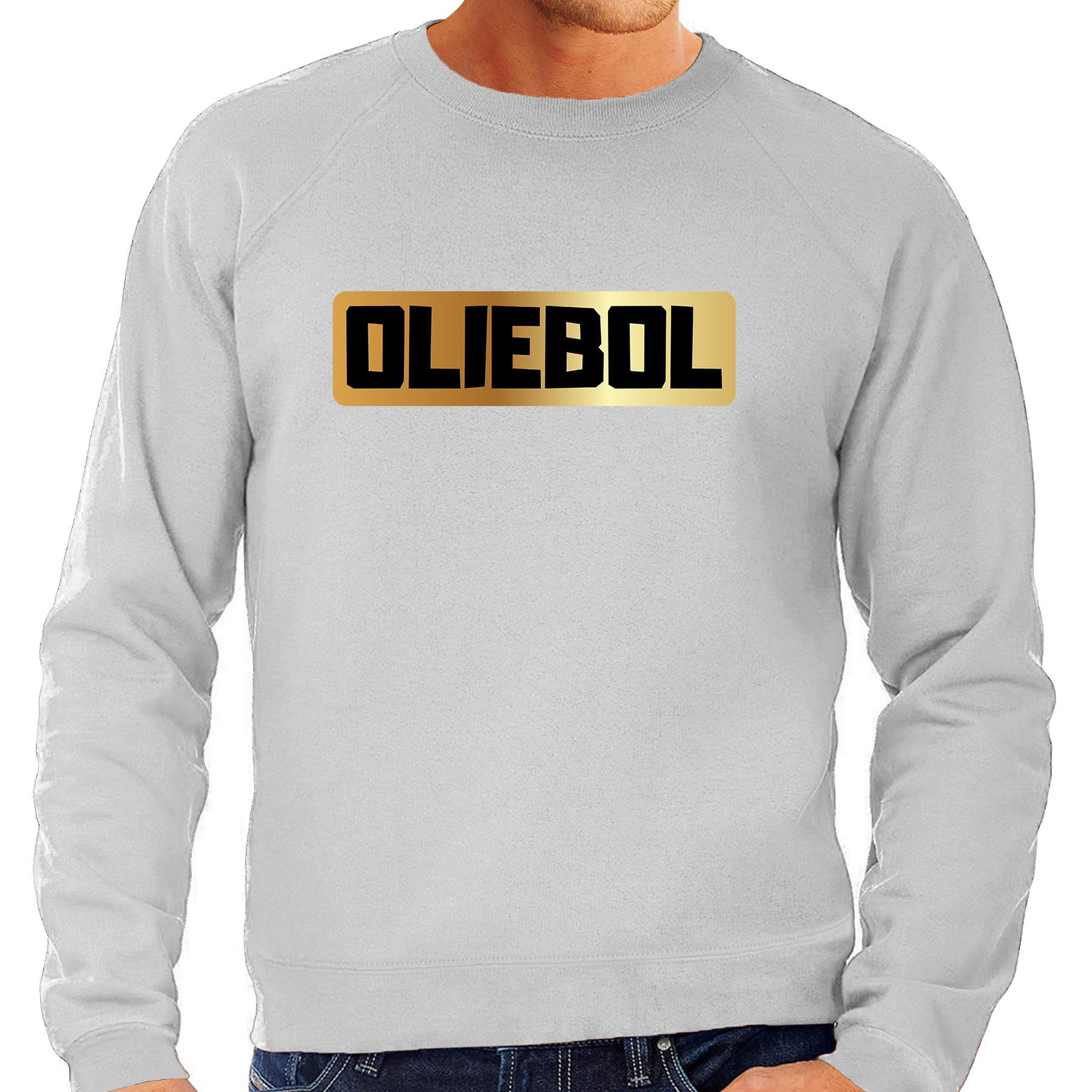 Oliebol foute Oud en nieuw trui- sweater blauw voor heren