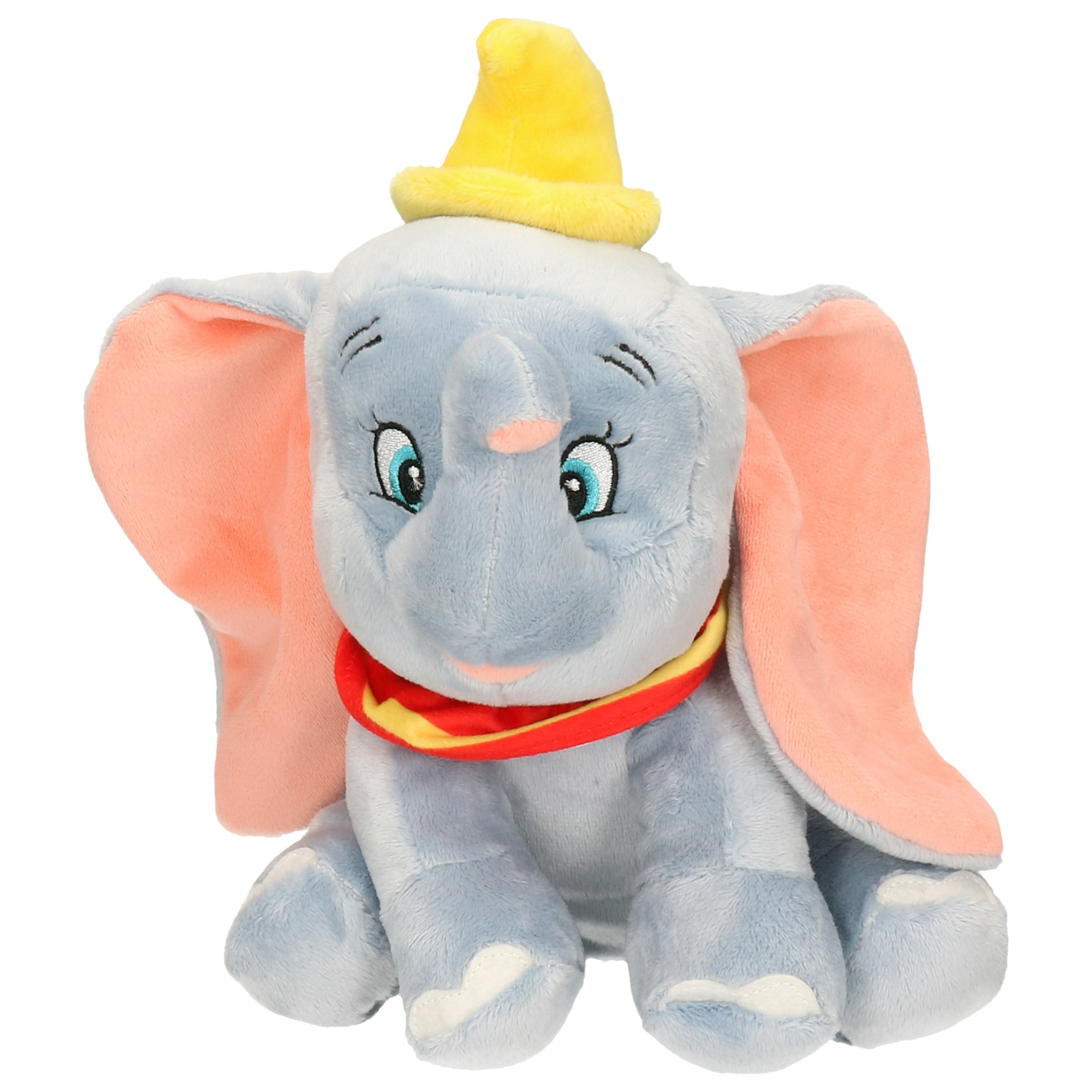 Olifanten speelgoed artikelen Disney Dumbo/Dombo olifant knuffelbeest grijs 25 cm