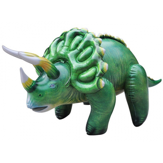 Opblaasbare dinosaurus Triceratops groen 109 cm