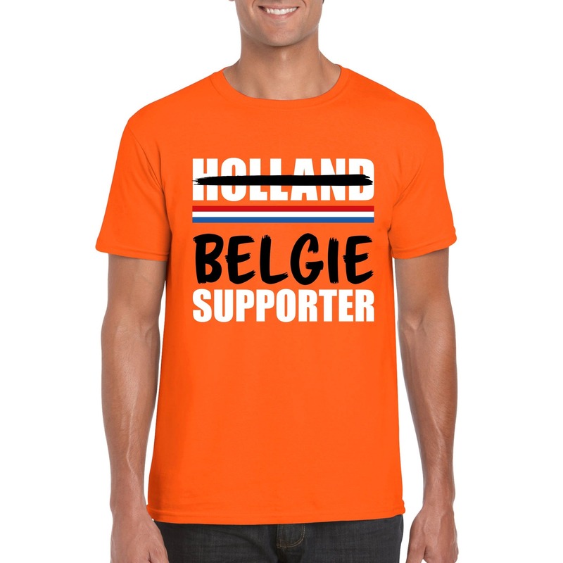 Oranje Belgie shirt voor teleurgestelde Holland supporters heren