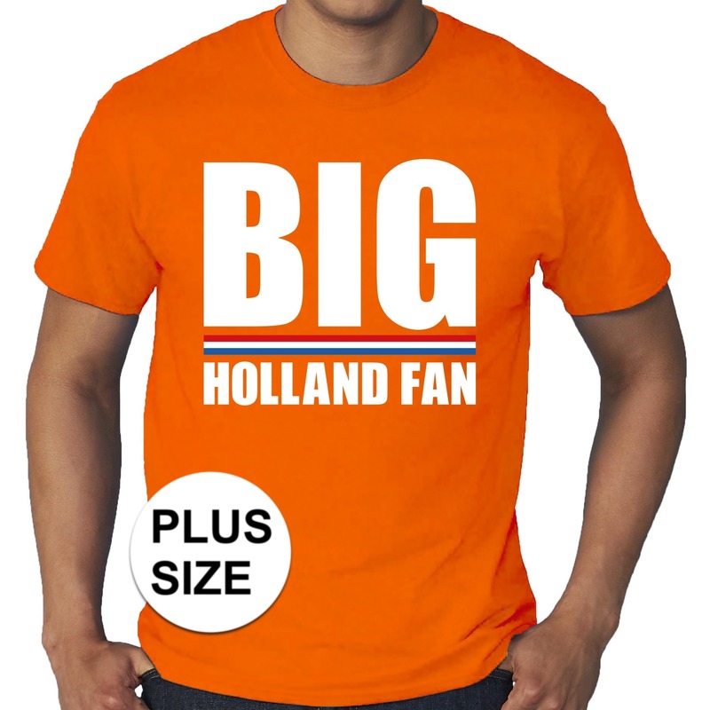 Oranje Big Holland fan grote maten shirt heren