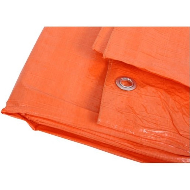 Oranje grote dekzeilen 10 x 12m.