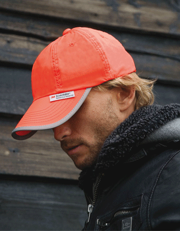 Orange cap with reflecting edge