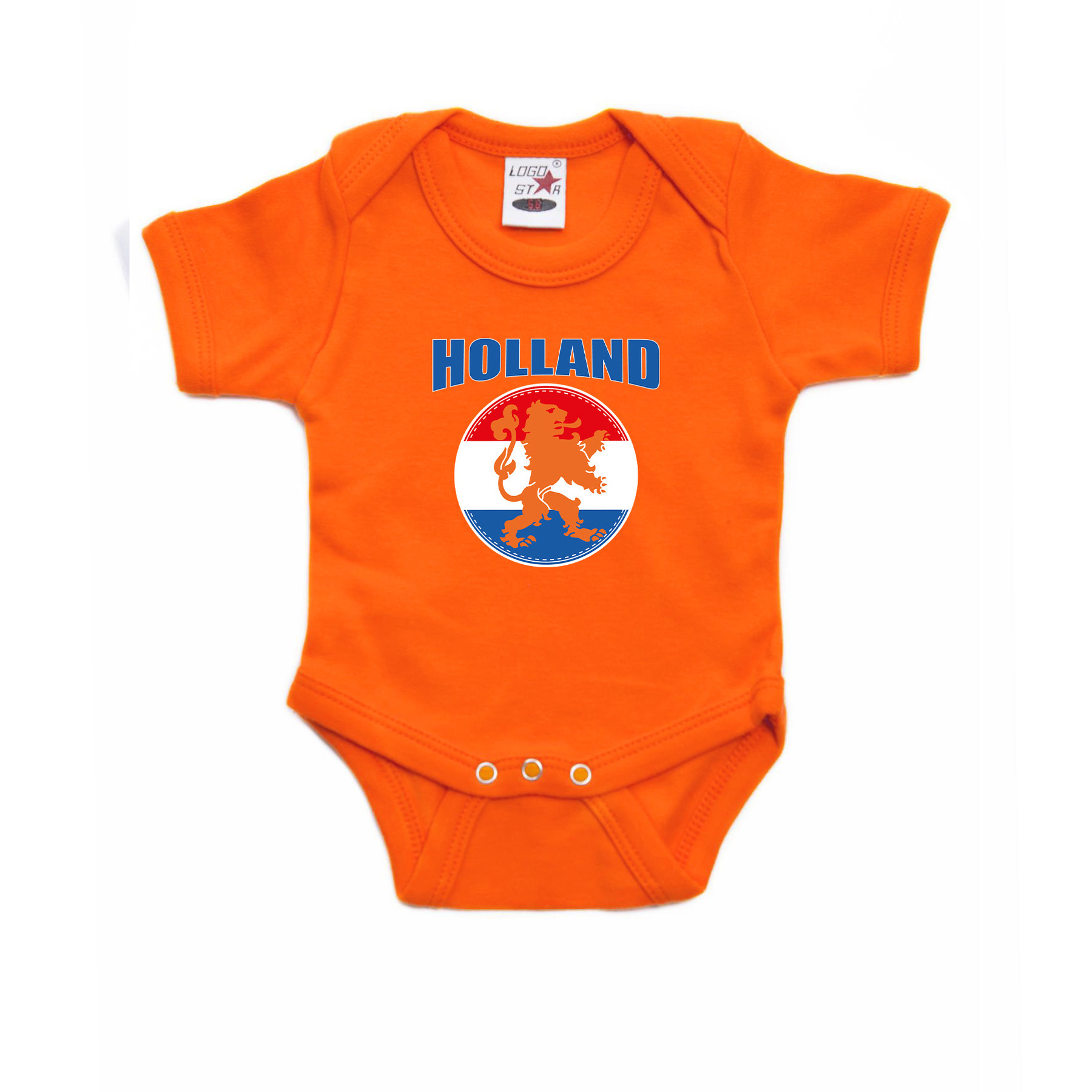 Oranje romper Holland met oranje leeuw Nederland supporter voor babys