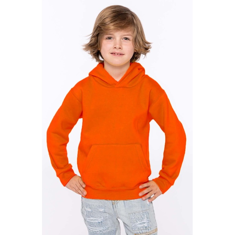 Oranje sweater-trui hoodie voor jongens