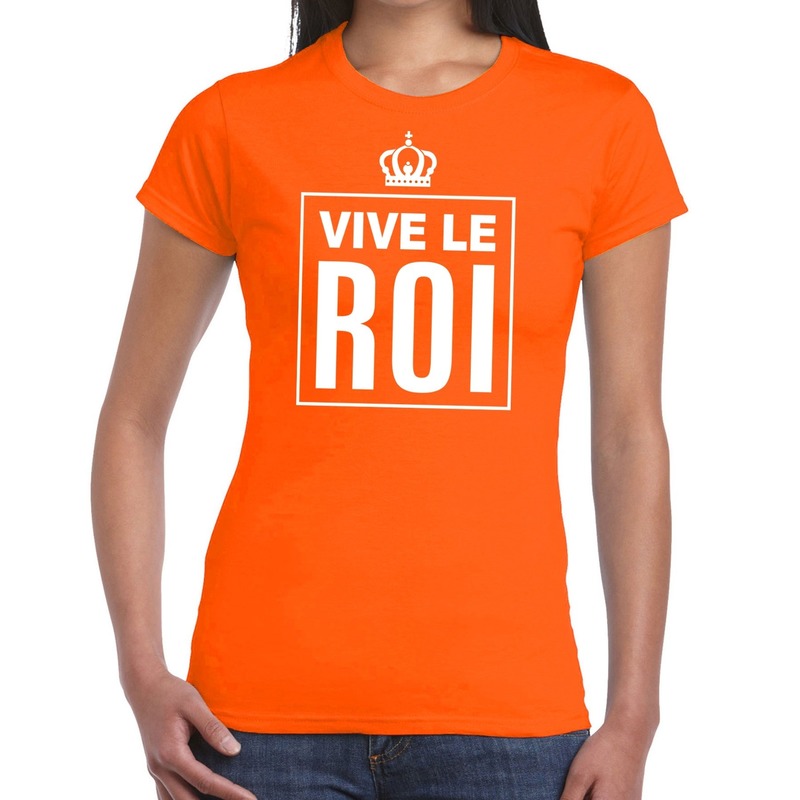 Oranje Vive le Roi Frans t-shirt dames