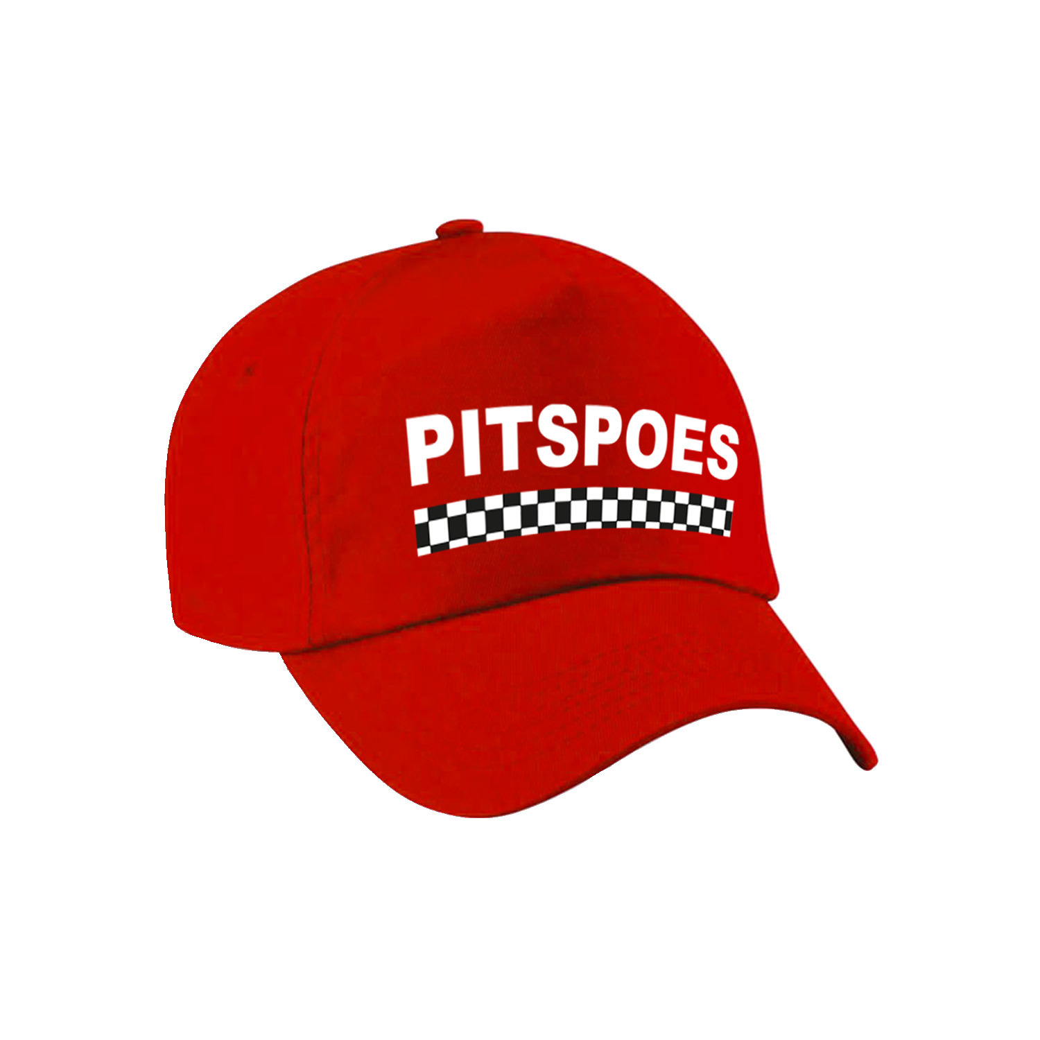 Pitspoes - finish vlag verkleed pet rood voor volwassenen