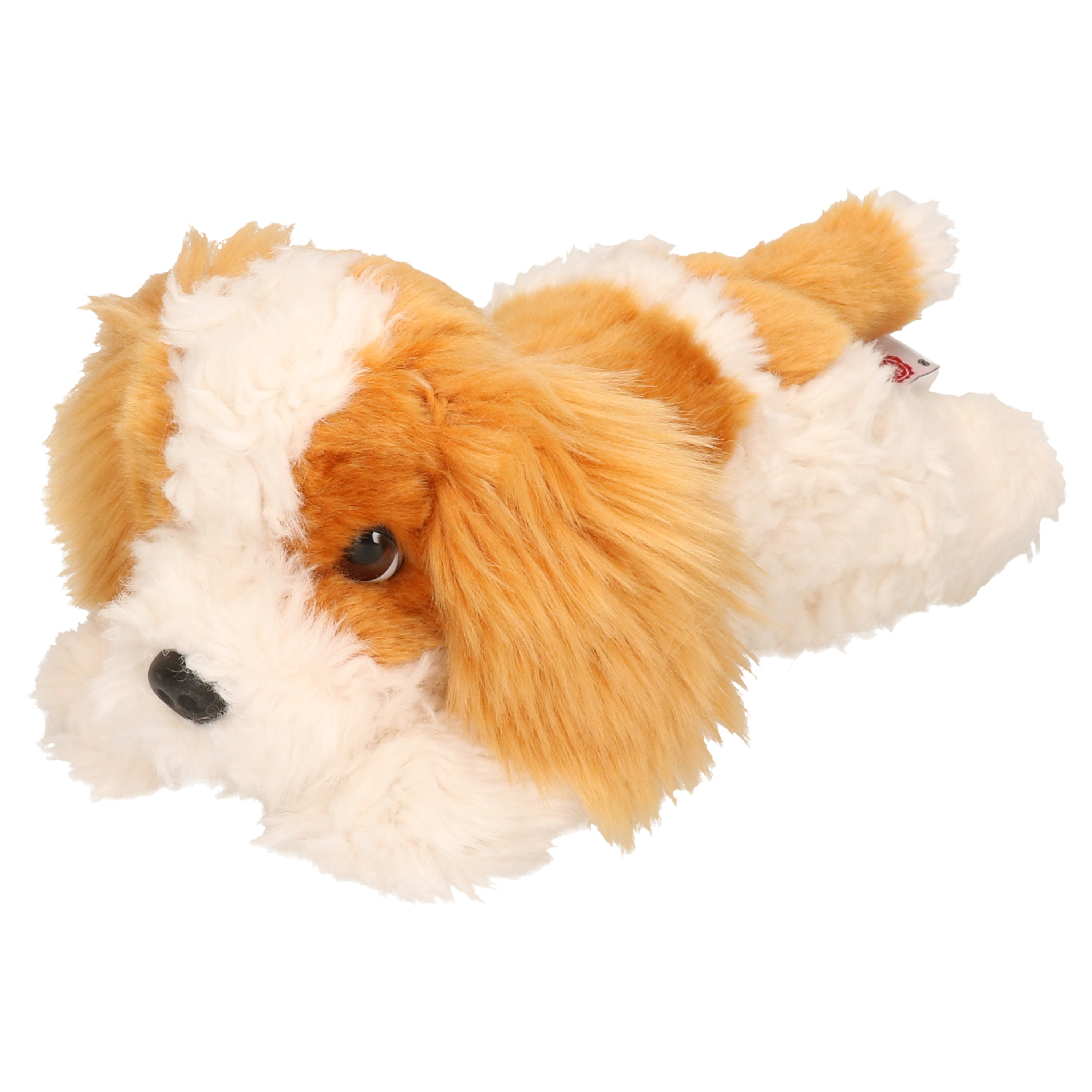 Pluche creme/roodbruine King Charles Spaniel puppy honden knuffel 25 cm
