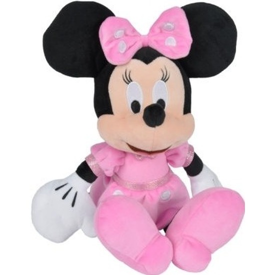 Pluche Disney Minnie Mouse knuffel met roze jurk 19 cm speelgoed