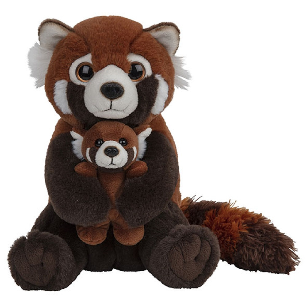 Pluche familie Rode Pandas knuffels van 22 cm
