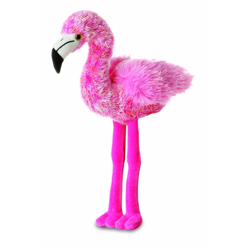 Pluche flamingo knuffel 20 cm