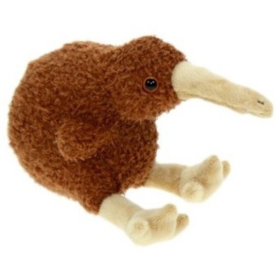 Pluche kiwi vogel knuffel 19 cm Dieren speelgoed knuffels