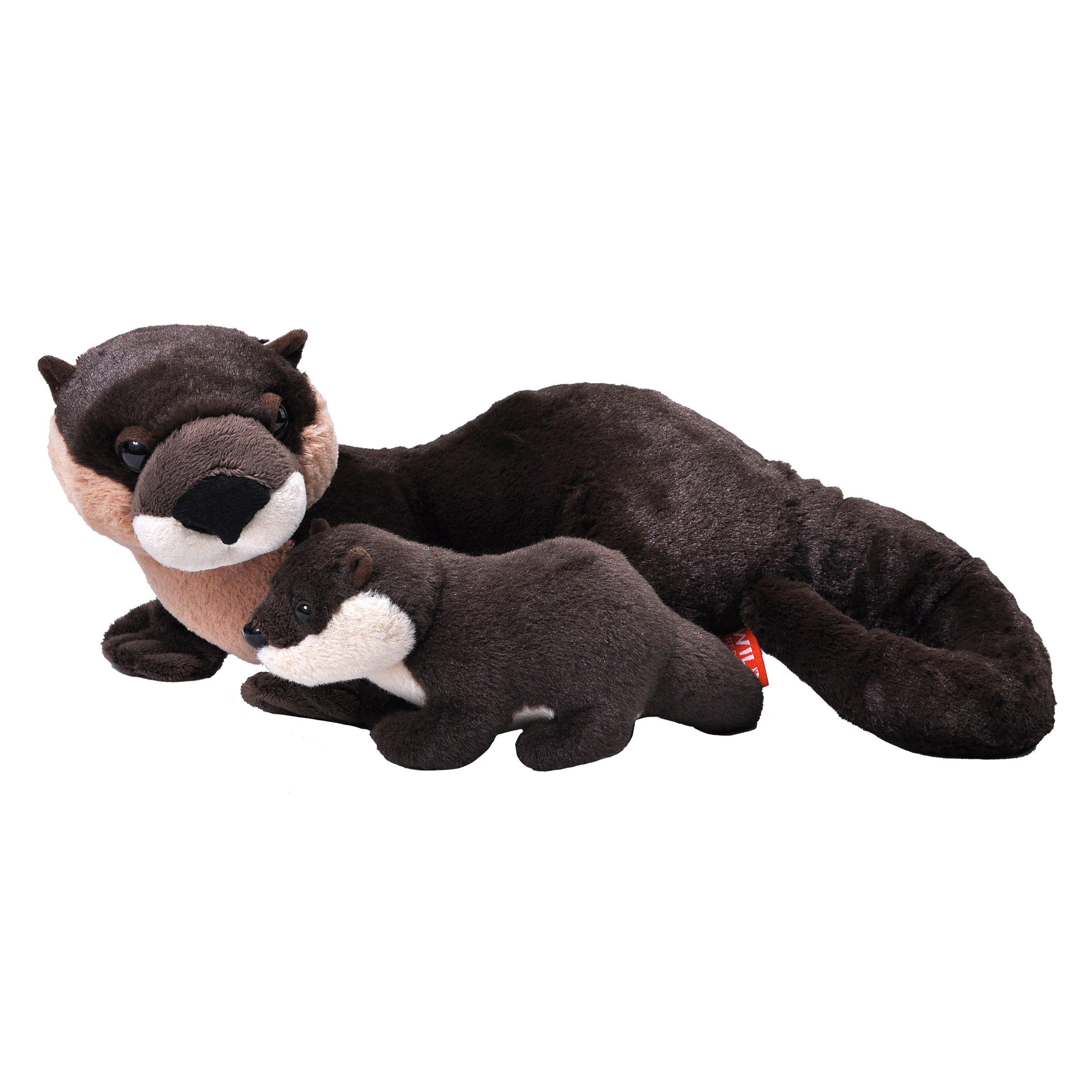 Pluche knuffel dieren familie rivier otters 36 cm