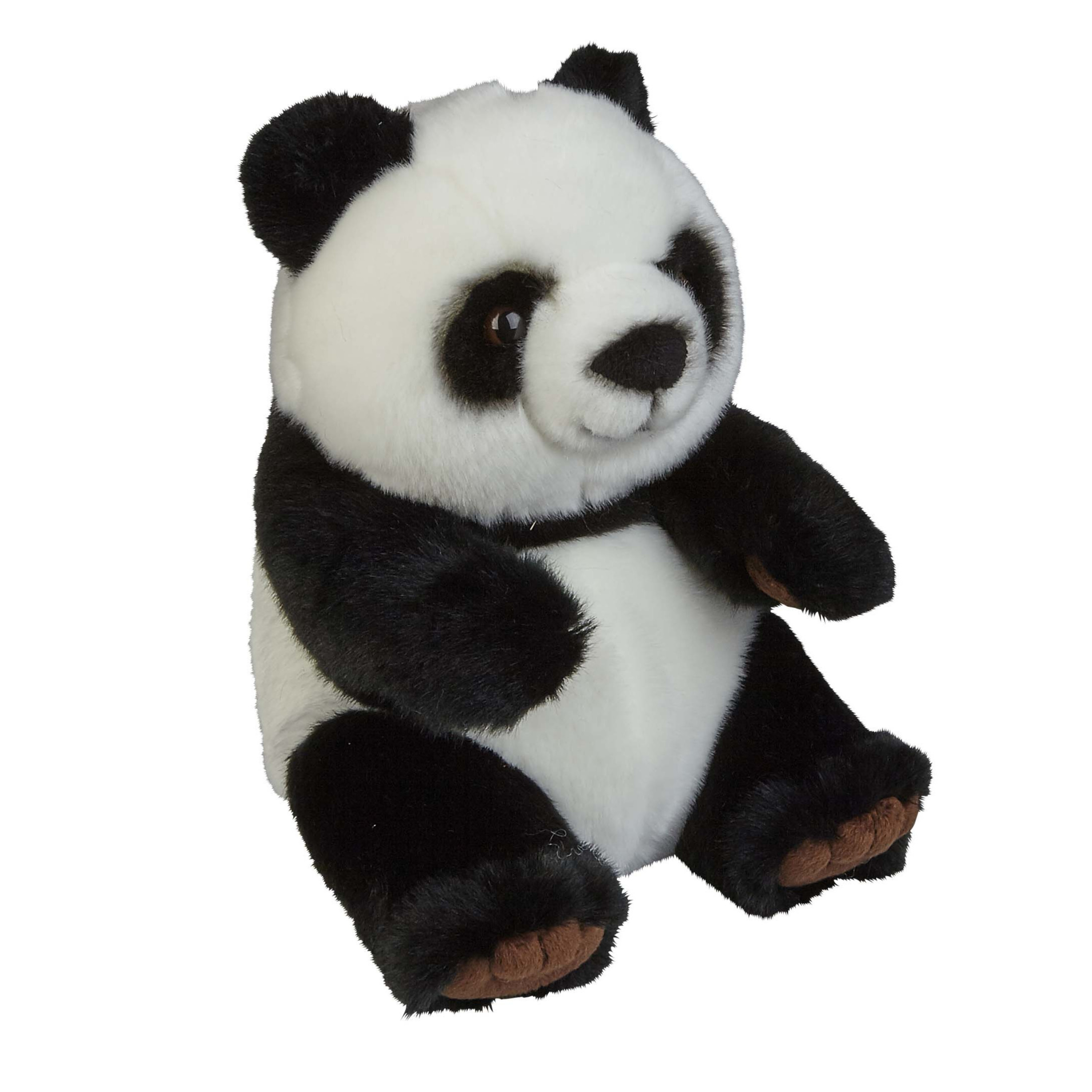 Pluche knuffel dieren zwart-witte panda 28 cm