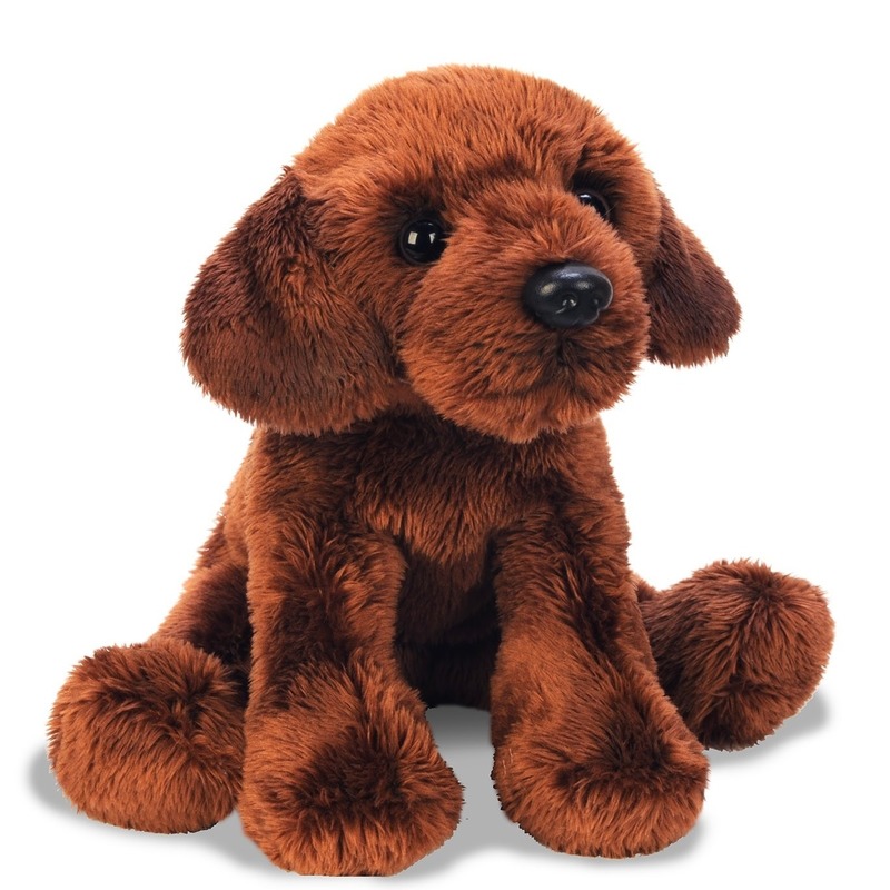 Pluche Labrador knuffel hond bruin 12 cm