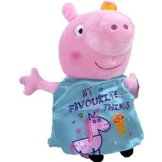 Pluche Peppa Pig/Big knuffel in mintgroene pyjama 28 cm speelgoe