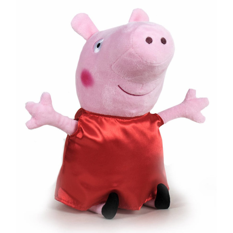 Pluche Peppa Pig/Big knuffel in rode outfit 31 cm speelgoed