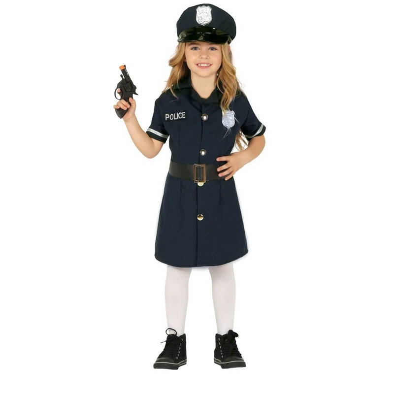 Politie agente verkleed jurk-jurkje voor meisjes