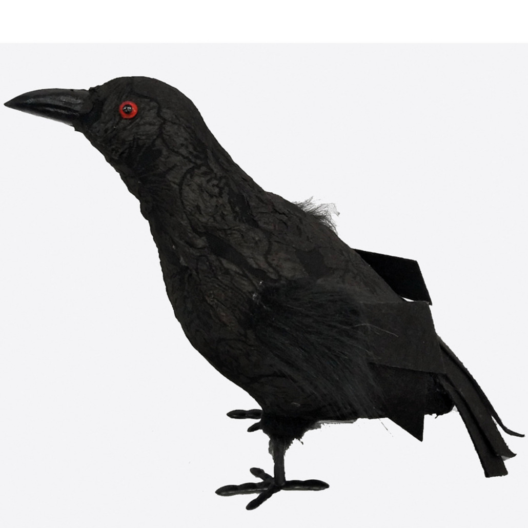 Raaf-kraai zwart Halloween decoratie dieren 20 cm