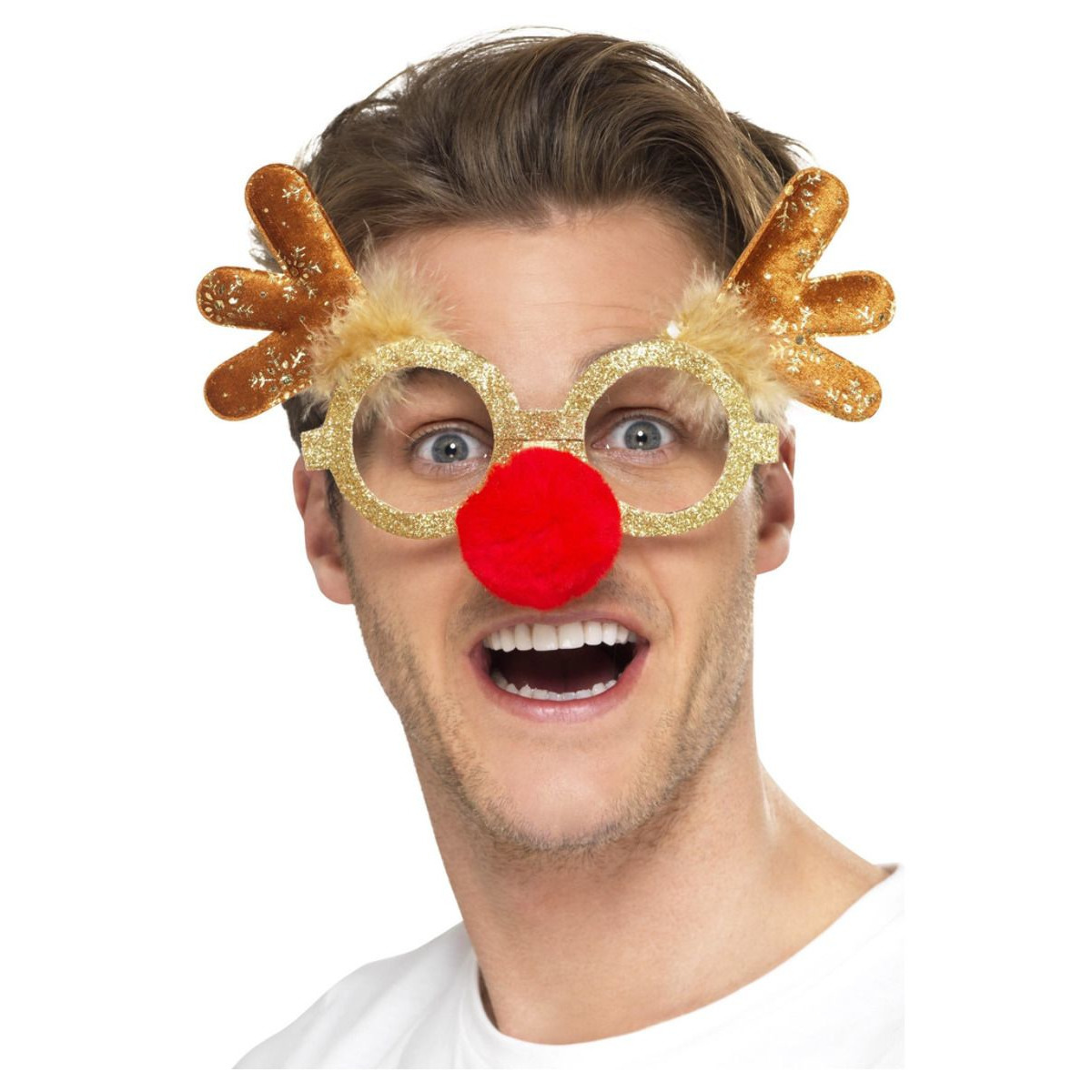 Rendier-Rudolf bril voor volwassenen kerst verkleedaccessoires