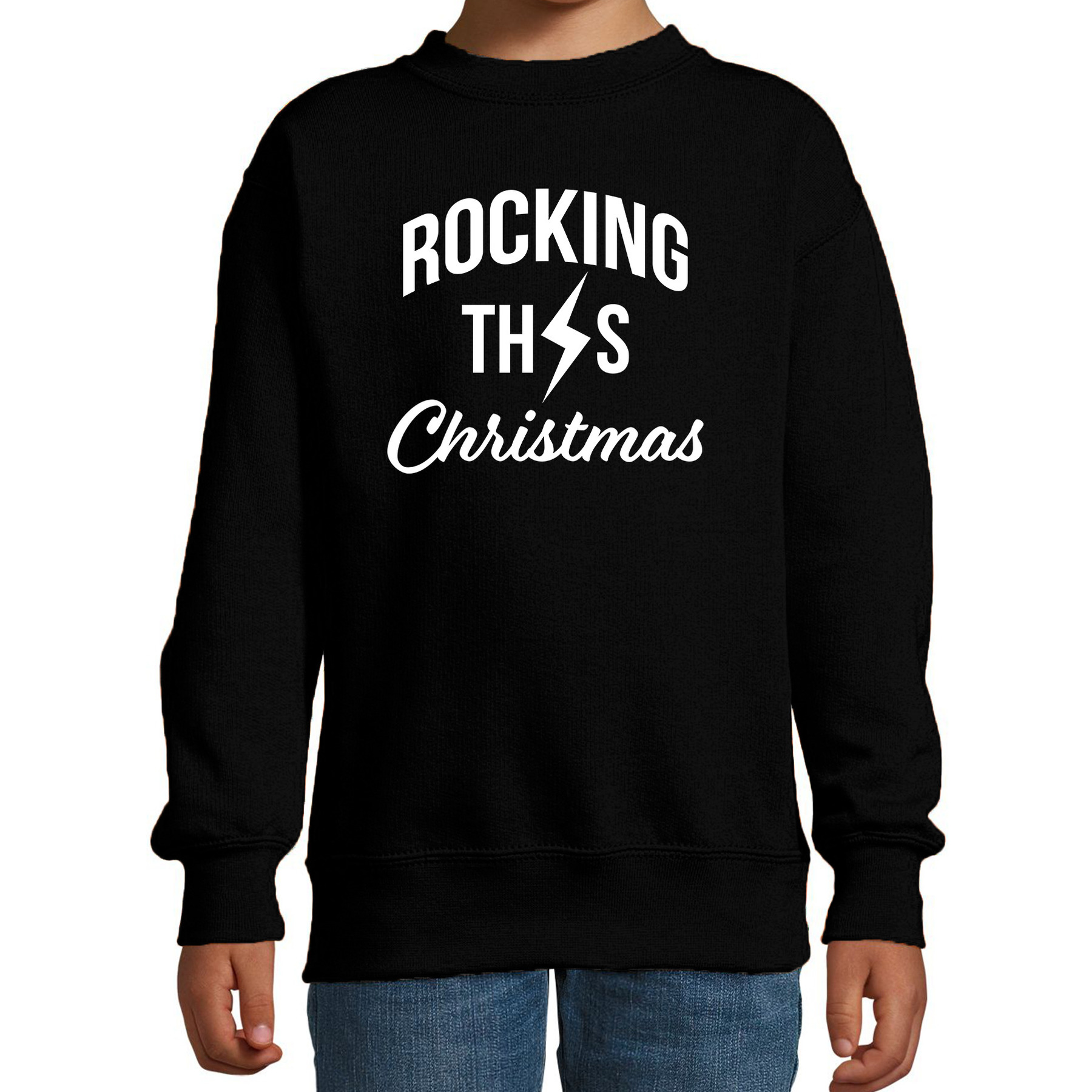Rocking this Christmas foute Kerstsweater - Kersttrui zwart voor kinderen