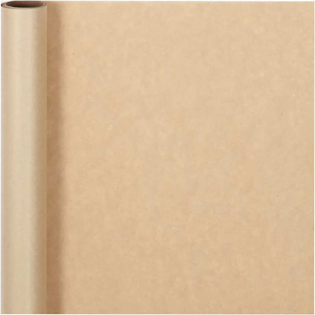 Rol inpakpapier-cadeaupapier 1x naturel-DIY 500 x 50 cm