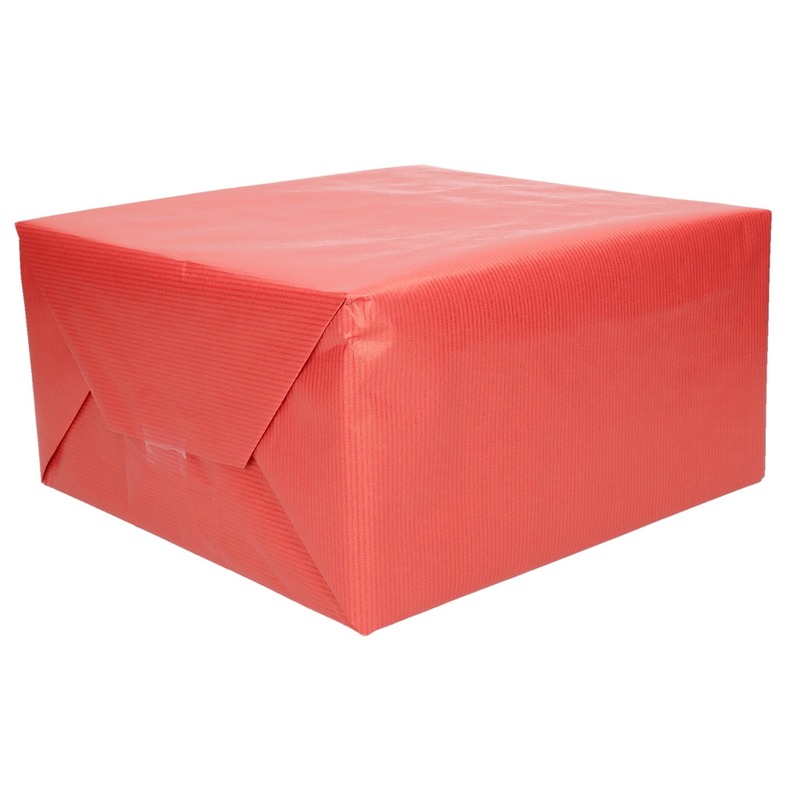 Rollen Kraft inpakpapier rood 200 x 70 cm