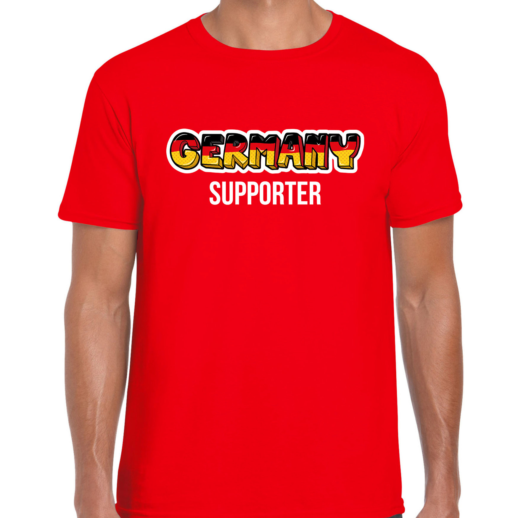 Rood t-shirt Germany - Duitsland supporter EK/ WK voor heren