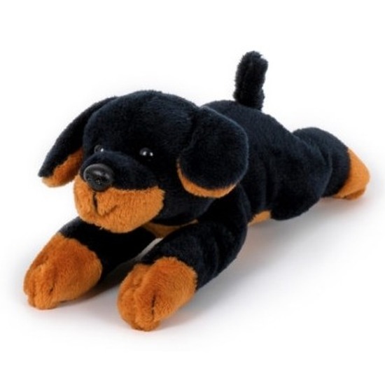 Rottweilers speelgoed artikelen knuffelbeest bruin 13 cm