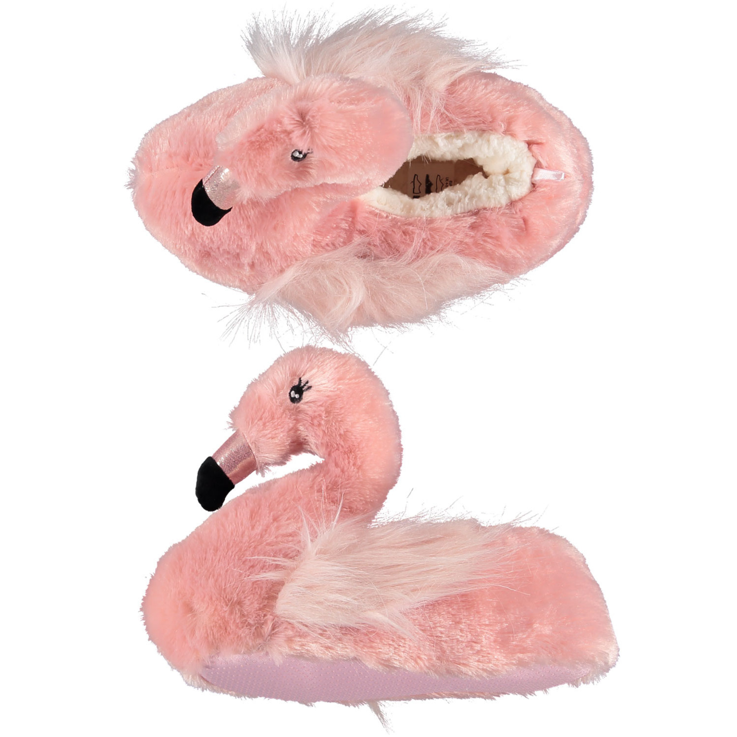 Roze flamingo pantoffels-sloffen voor dames
