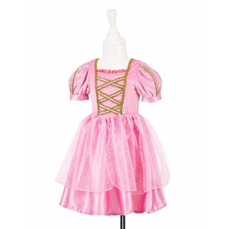 Roze prinsessen jurkje met kant voor meisjes