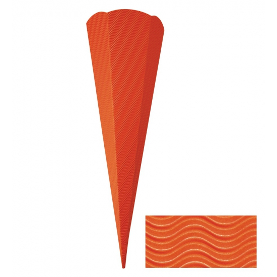 Schoolzak van oranje golfkarton 68 cm