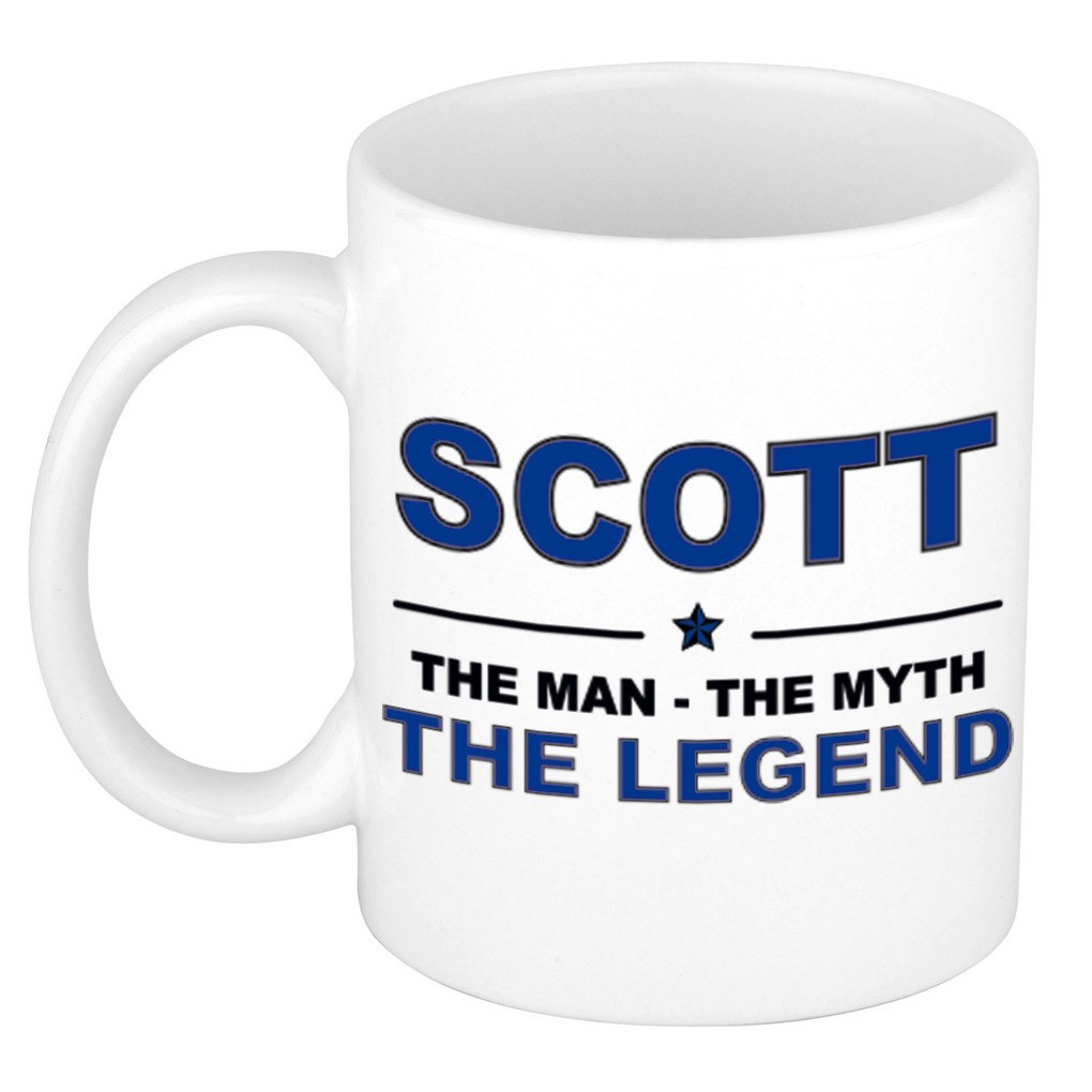 Scott The man, The myth the legend collega kado mokken-bekers 300 ml