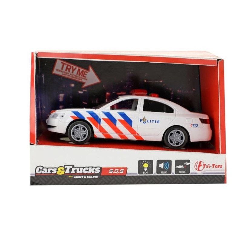 Speelgoed politieauto met licht en geluid 5.5 x 16 x 6 cm