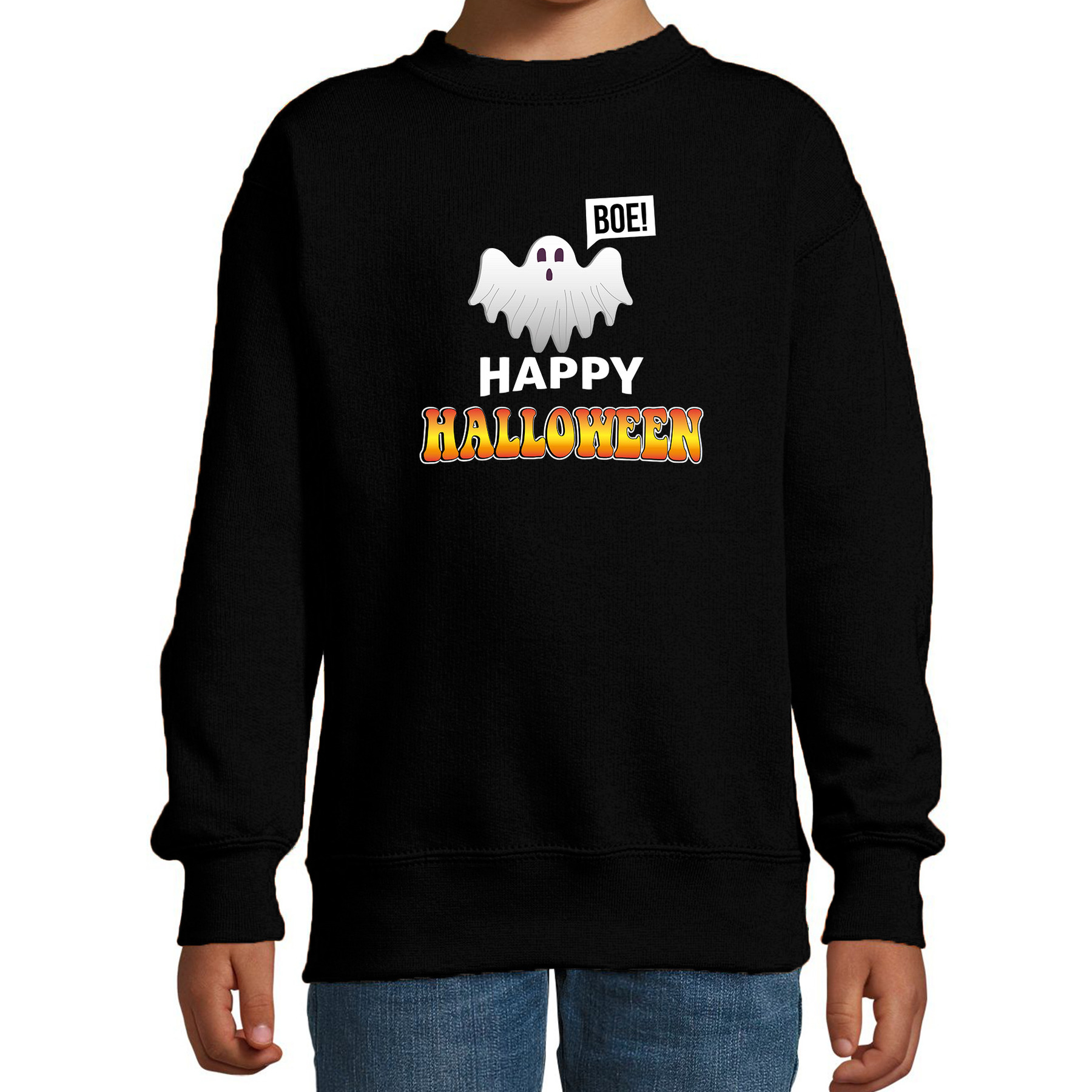 Spook - happy halloween verkleed sweater zwart voor kinderen