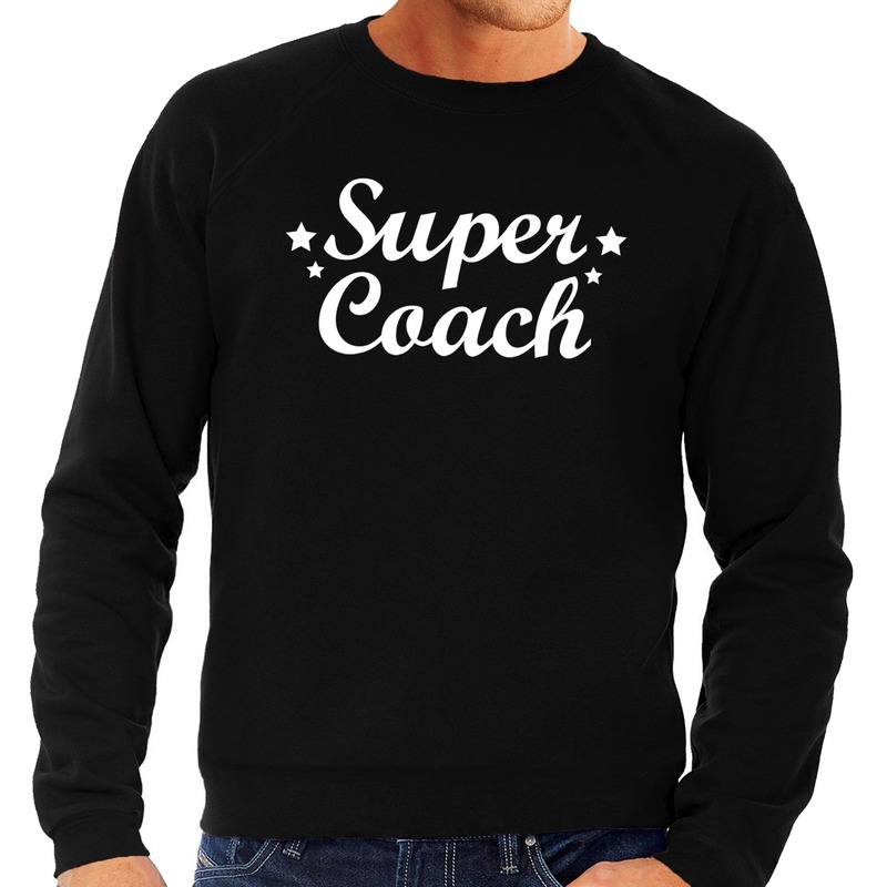 Super coach cadeau sweater zwart voor heren